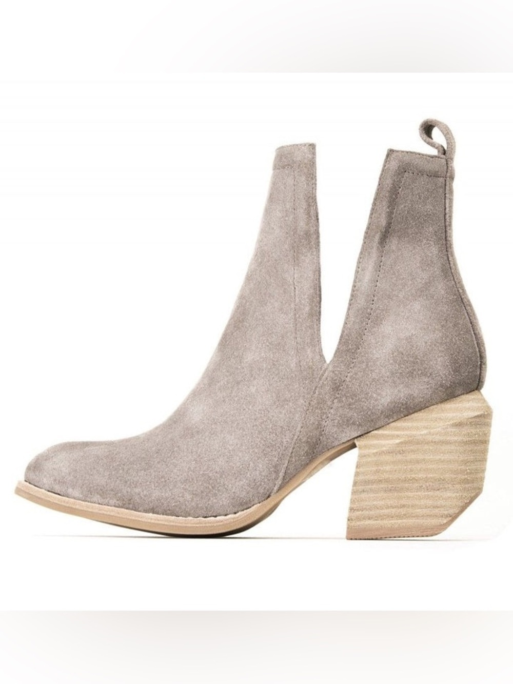 JEFFREY CAMPBELL Orwell Side Slit Suede Ankle Booties size 8